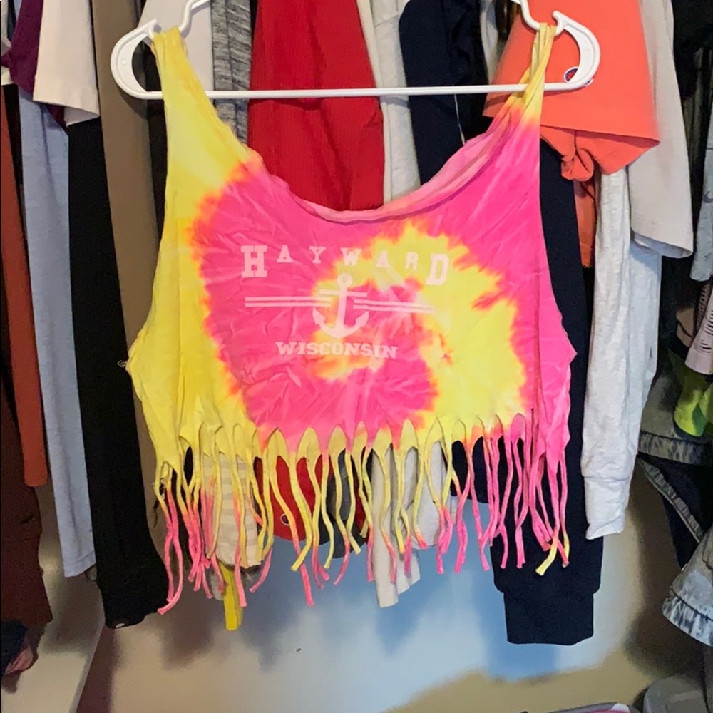 Tie-dye cropped tank